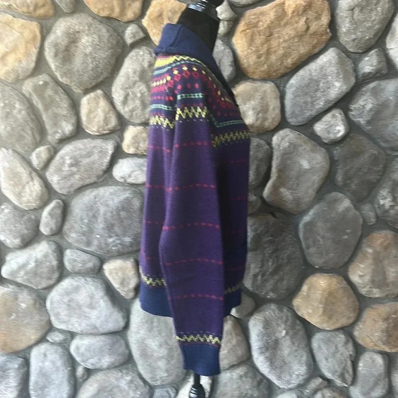 Rare*‎ Farah Vintage fair ice nordic cardigan wool Sweater - Picture 7 of 13